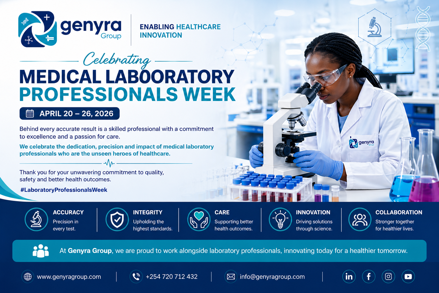 Genyra Group Celebrates Medical Laboratory Professionals Week 2026